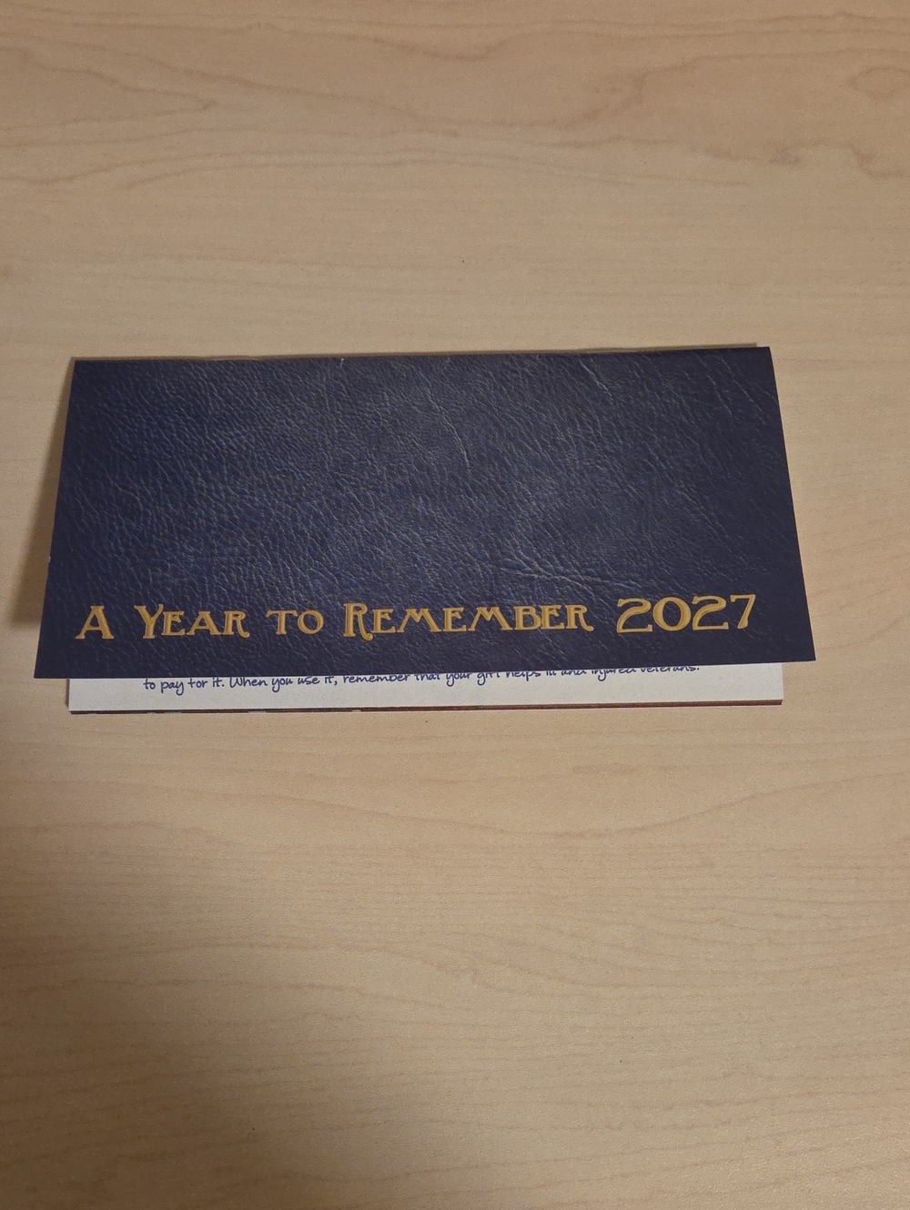 2027 Pocket Planner with Gold Text